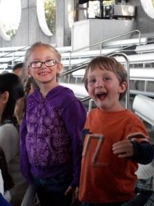 Excited faces, they loved the show