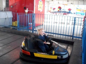 She got mad at the wall, which she bumped into.  