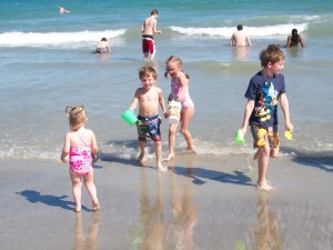 Running from the waves